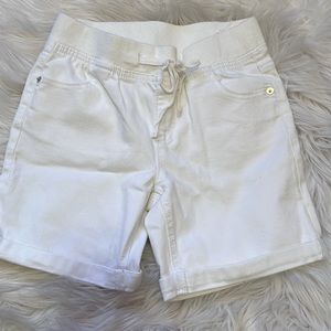 White Justice Shorts